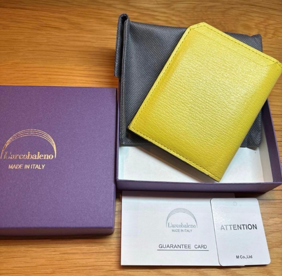 L'arcobaleno スマートカードウォレット　yellow＊yellow＊