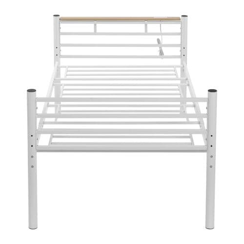 パイプベッドドンセント付きシングルベッベ宫三段阶高段调整可スチール耐震ベッド