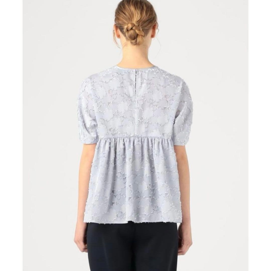 【未使用】Ballsey マーガレットカットジャカード ウエストギャザーブラウス