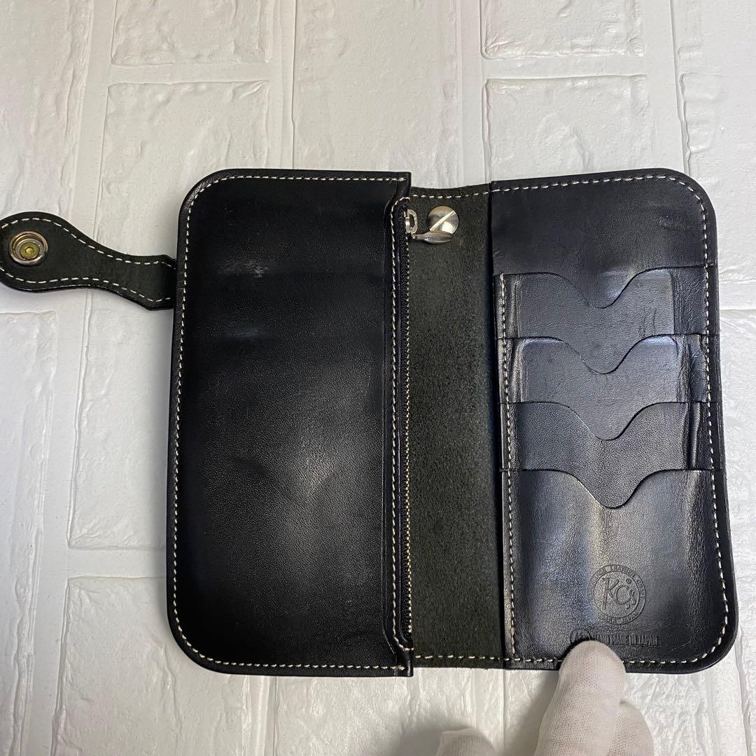 KC's レザーロングウォレット ブラック コンチョ 長財布　本革　ケイシイズ