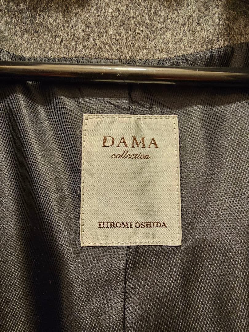 DAMAcollection　カシミア100%コート　チンチラファー襟