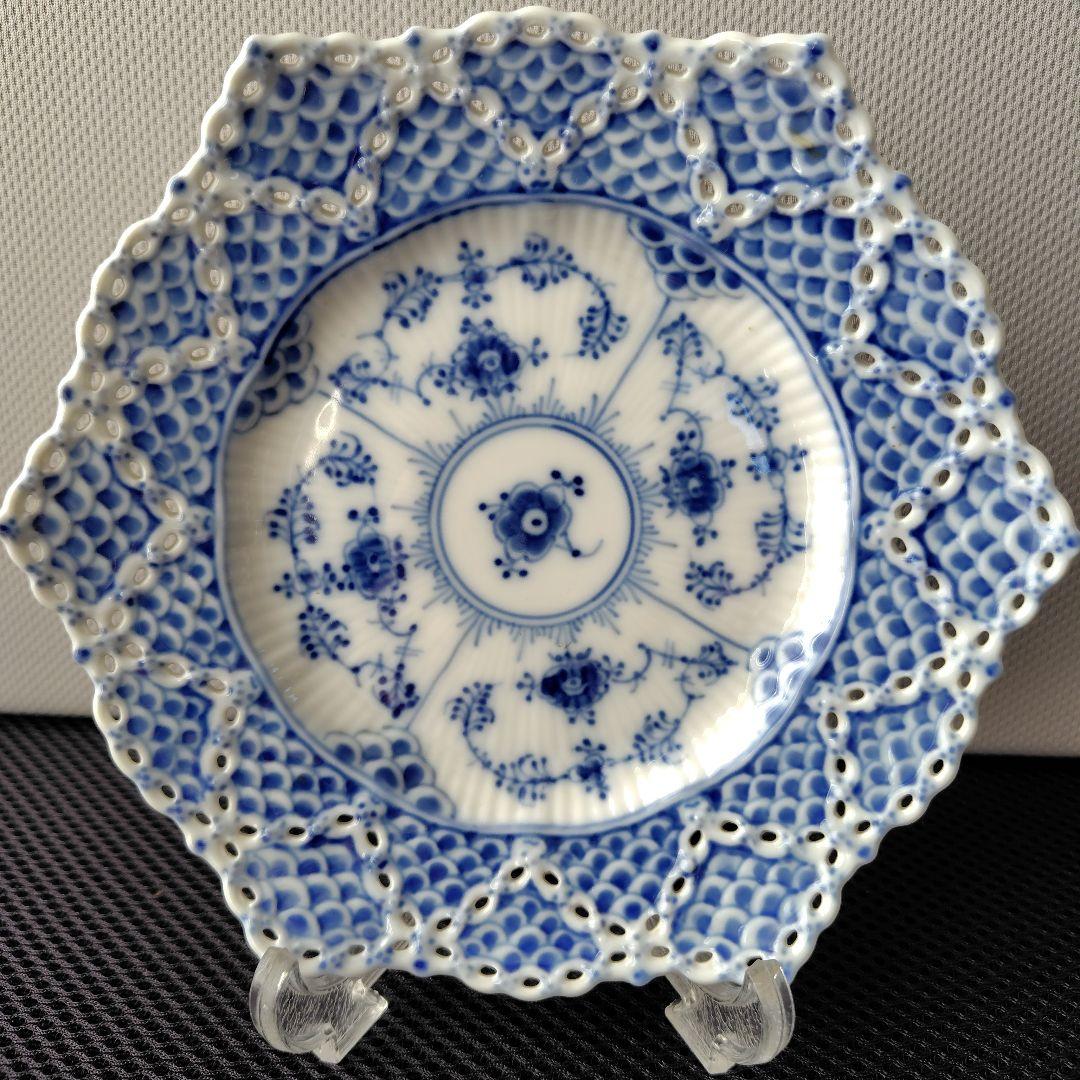 ♡ロイヤルコペンハーゲン ブルーフルーテッド ダブルレース透かしあり♡
