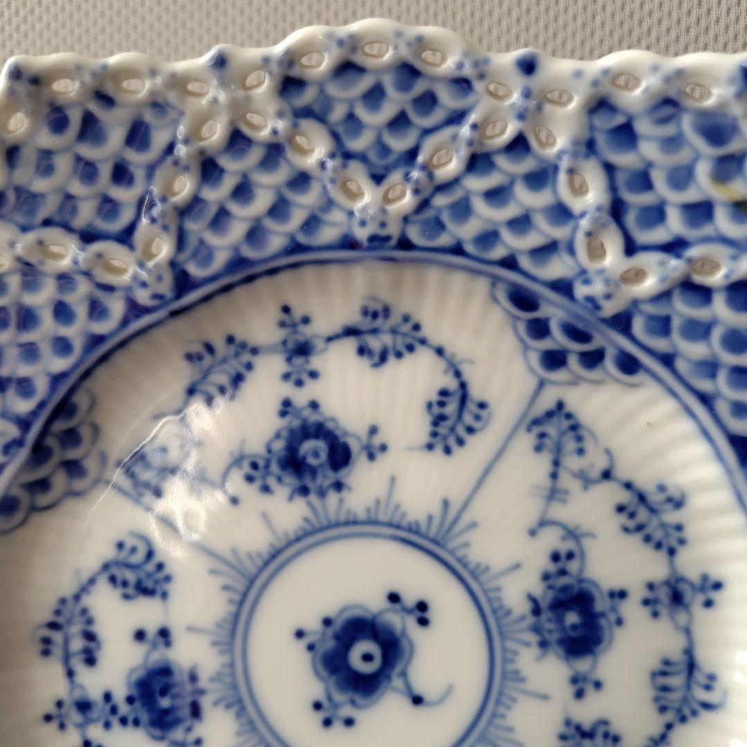 ♡ロイヤルコペンハーゲン ブルーフルーテッド ダブルレース透かしあり♡