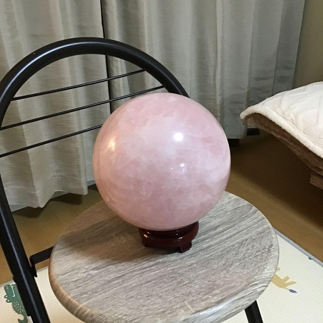 ☆超巨大　ローズクォーツ 丸玉 6kg!!!☆天然石NO.147