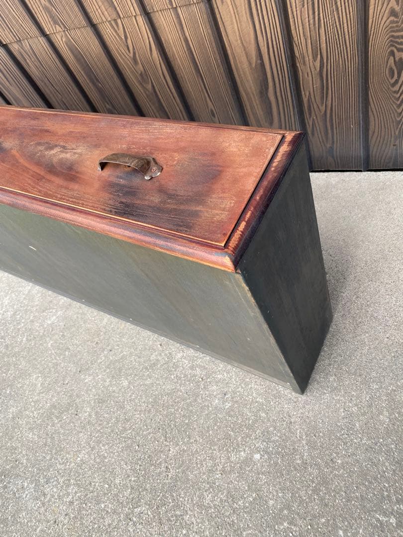 古家具　飾り棚　本棚　食器棚　カウンター キャビネット　インダストリアル　手作り