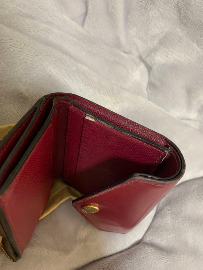 LOUIS VUITTON 三つ折り財布 ブラウン/レッド