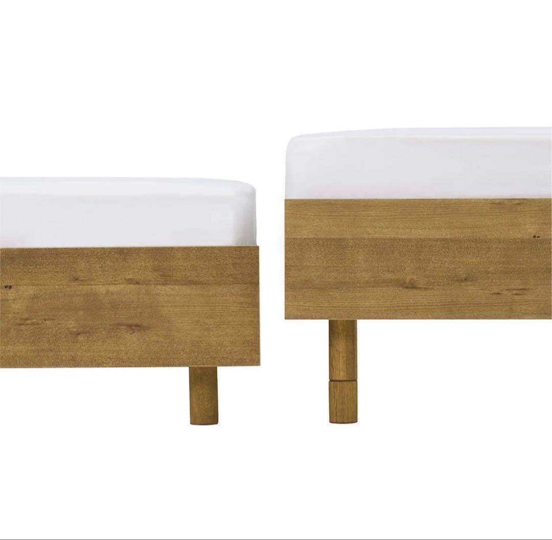 2/28までunicoADDAYベッドフレーム（シングル）ロータイプマットレス付