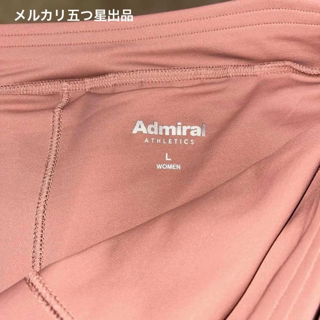 AdmiralコラボmuピンクLプリーツスカートテニスウェアスコートレディース