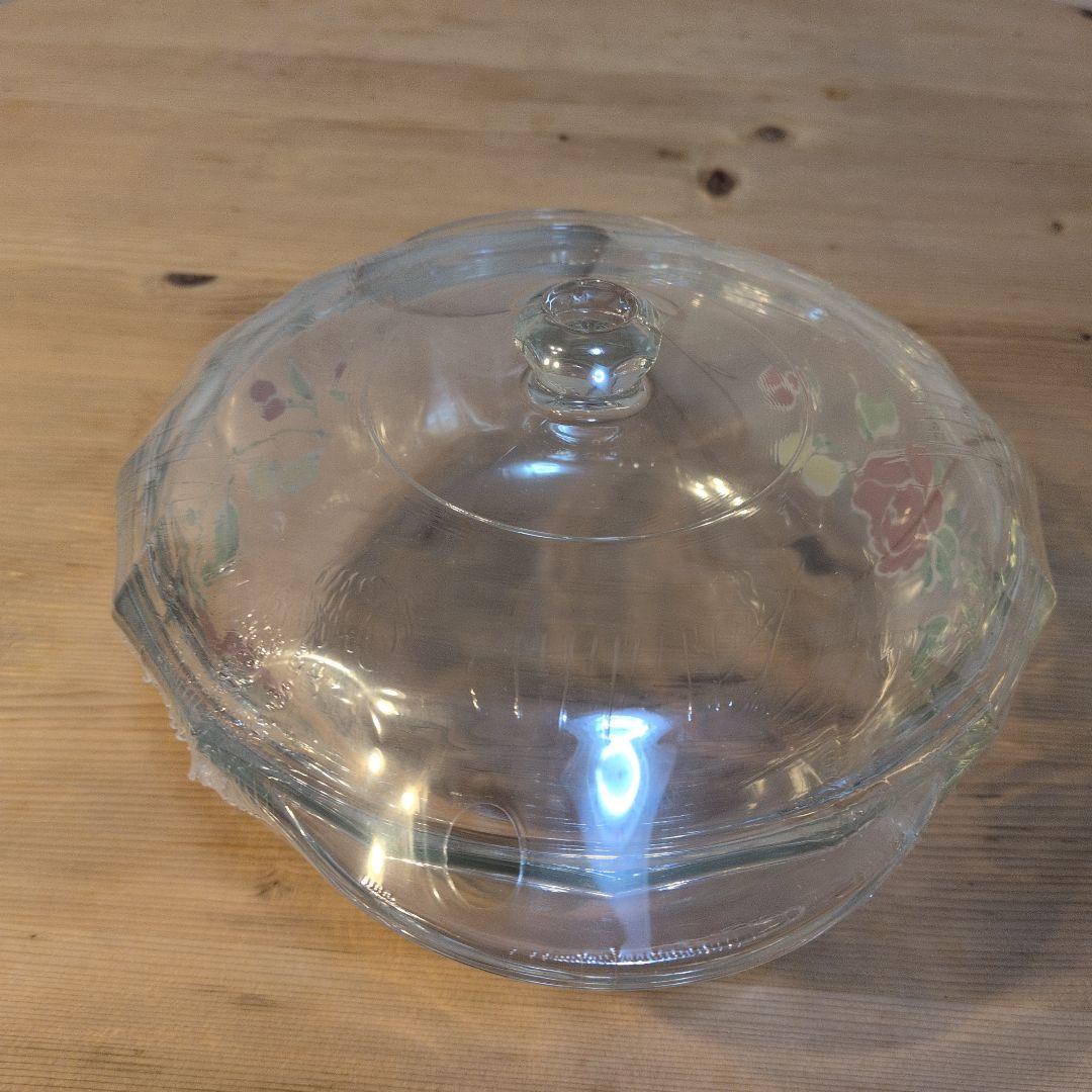 ♦️岩城硝子製 ヴィンテージ・パイレックス 蓋付きキャセロール♦️新品・未開封