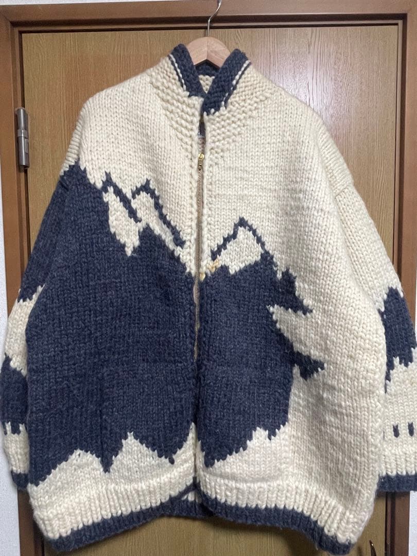 KANATA 90s カナダ製 熊 ロケットタロンジップ カウチンセーター