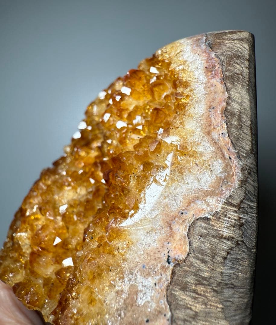 【約341g】シトリンクラスター　原石　天然石　シトリンドーム