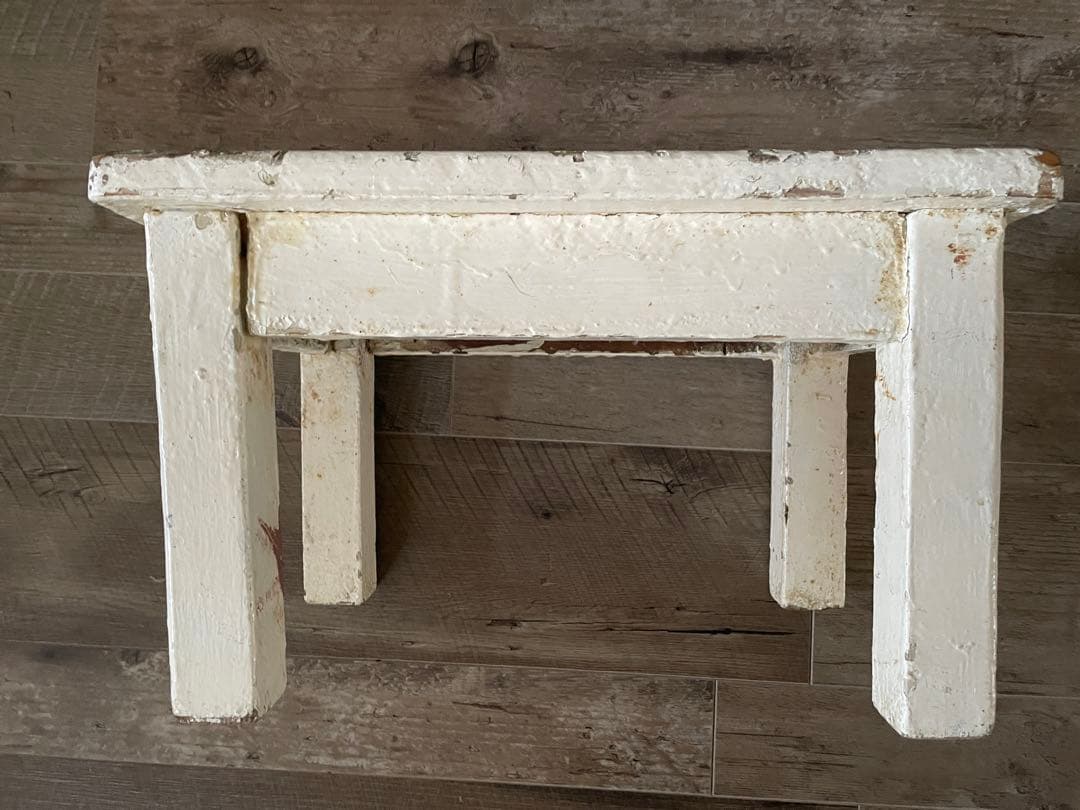 フランスアンティーク ヴィンテージ ブロカント 小ぶりのペイントスツール