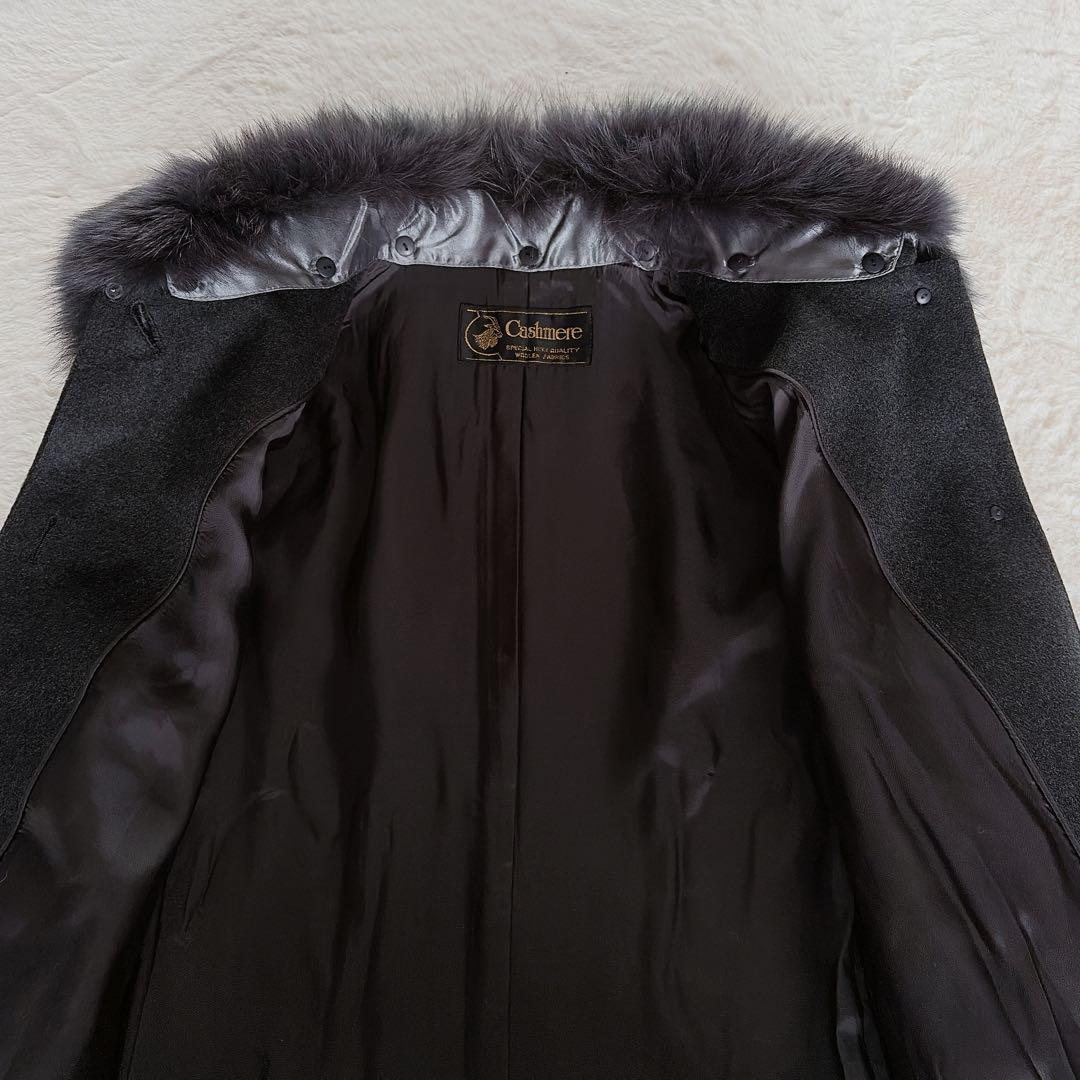 新品タグ付き✨【ピュアカシミヤ】ブルーフォックス マキシ丈ロングコート 2way