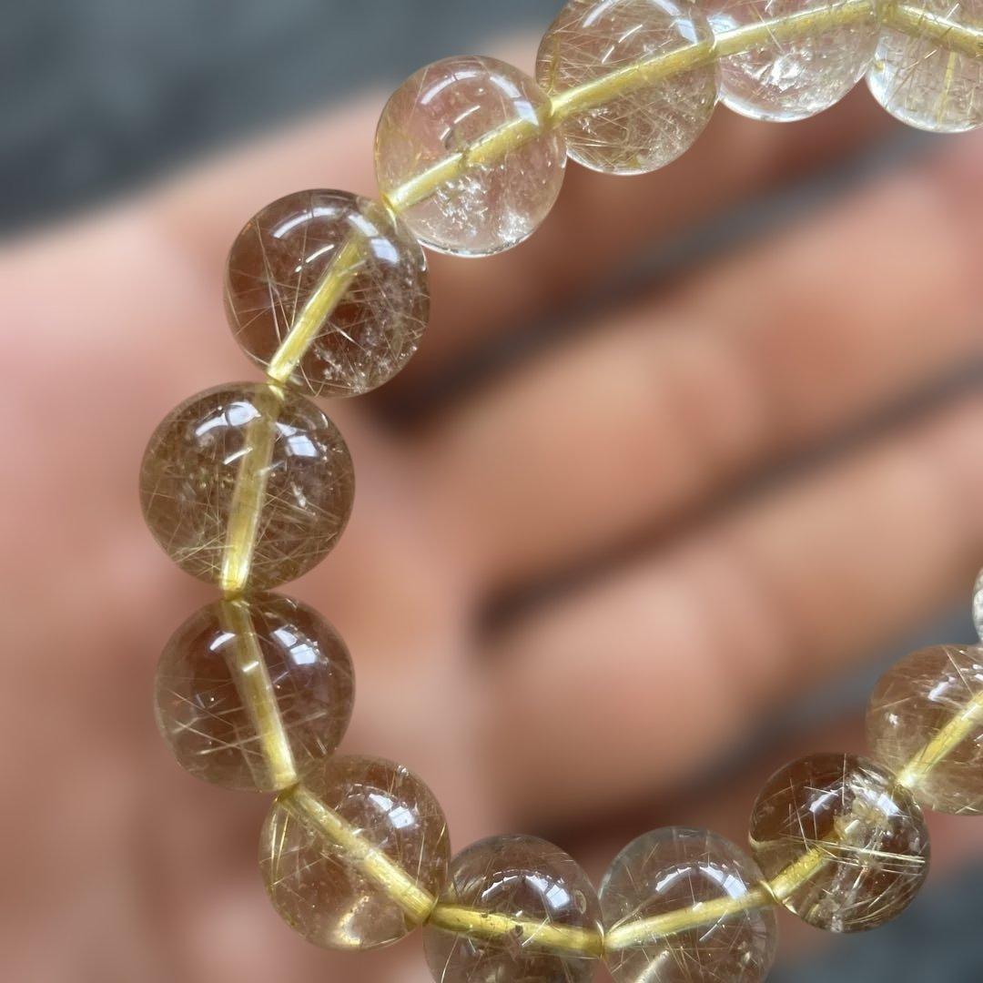 ルチルクォーツ ブレスレット 13mm ~14mm 17.5 cm