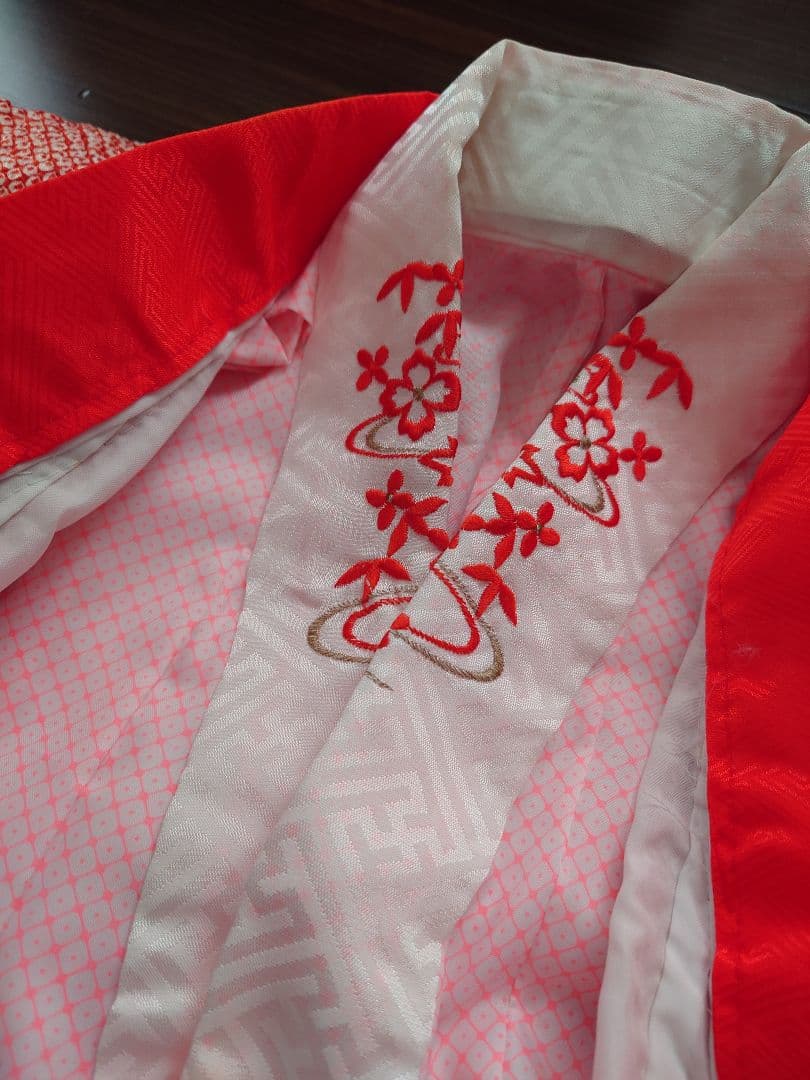 七五三　着物　筥迫セット　長襦袢　7歳　女の子　絞り柄　袋帯