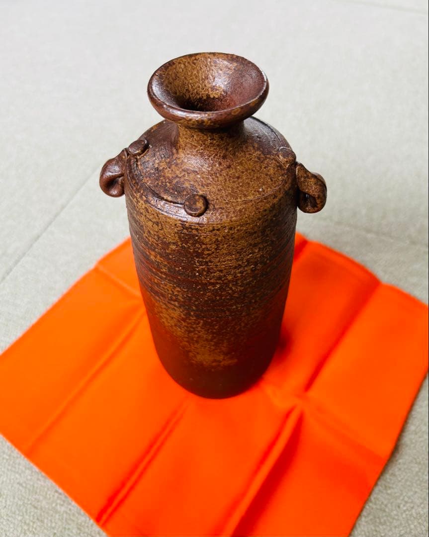 未使用品　備前焼　花入　花器　華道　茶道