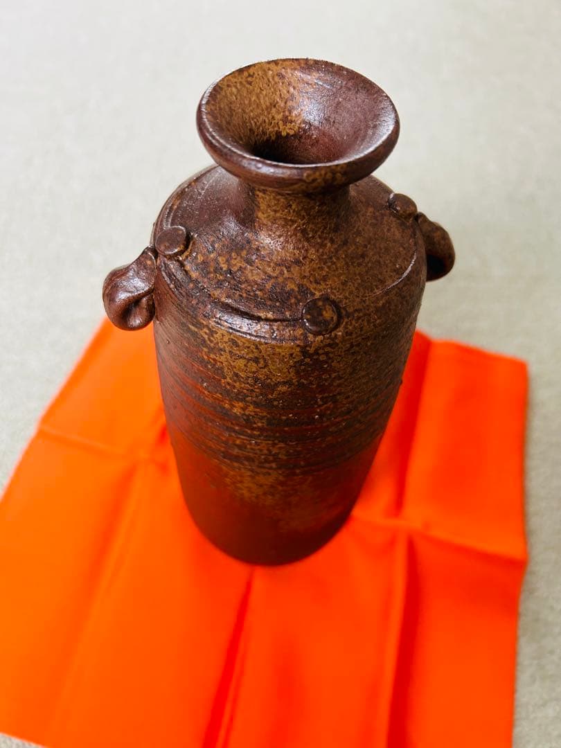 未使用品　備前焼　花入　花器　華道　茶道