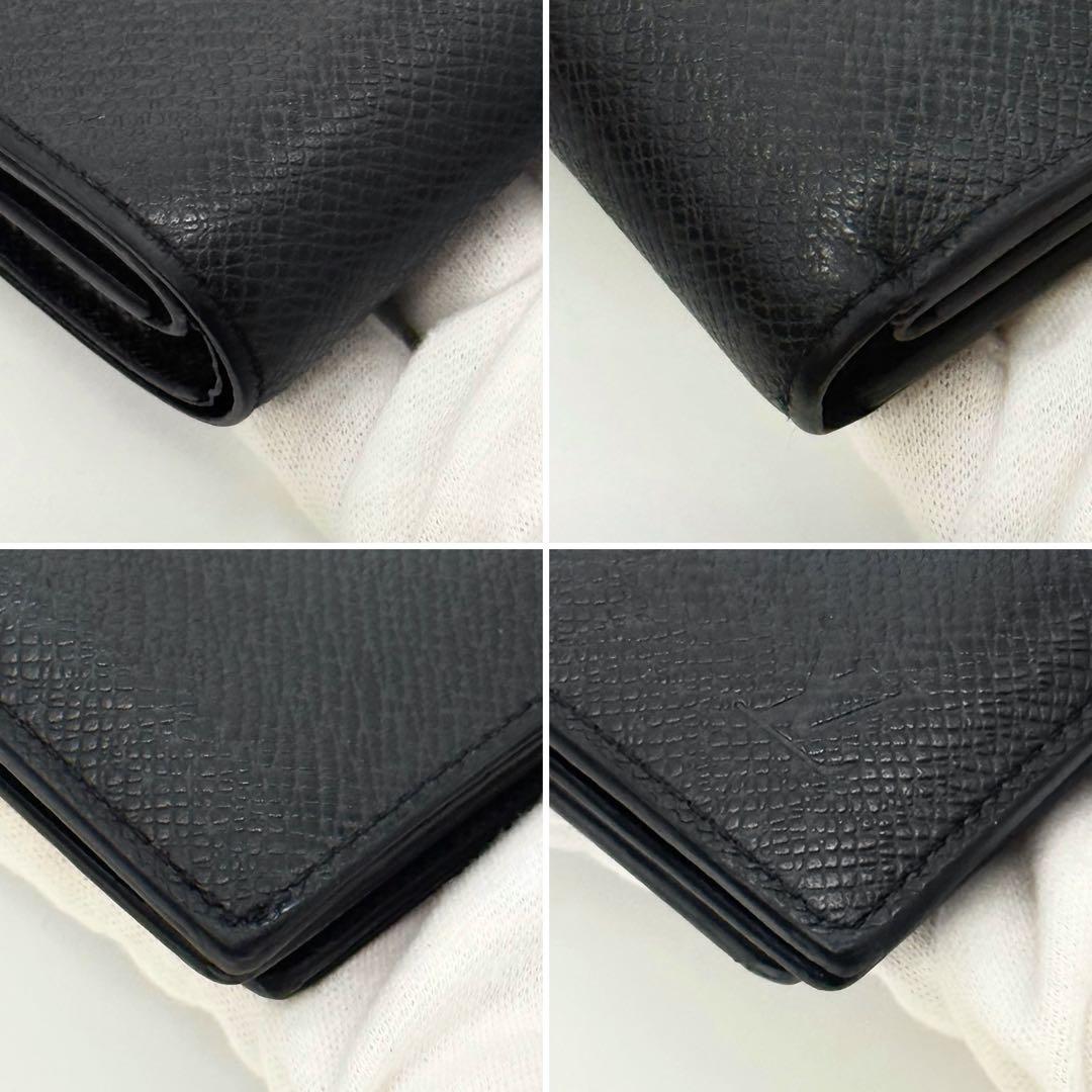 美品 ルイヴィトン タイガ 新型 ポルトフォイユ アメリゴ NM ブラック 黒