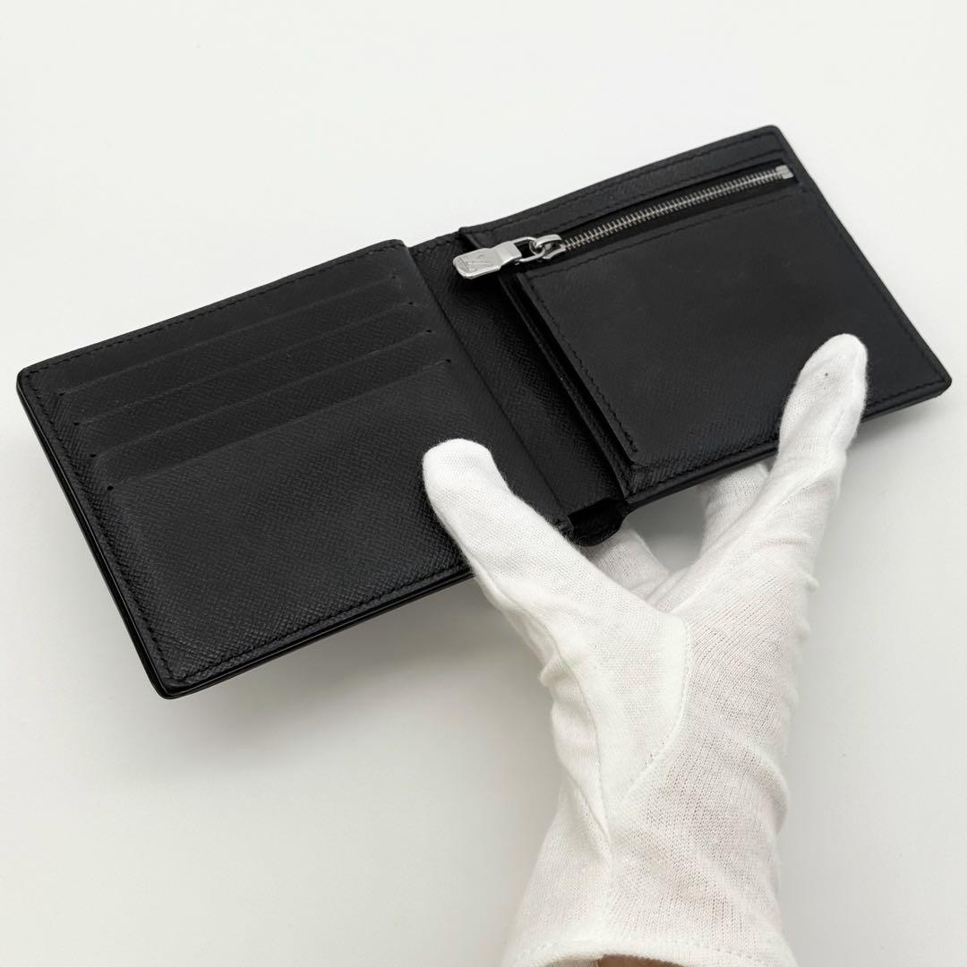 美品 ルイヴィトン タイガ 新型 ポルトフォイユ アメリゴ NM ブラック 黒