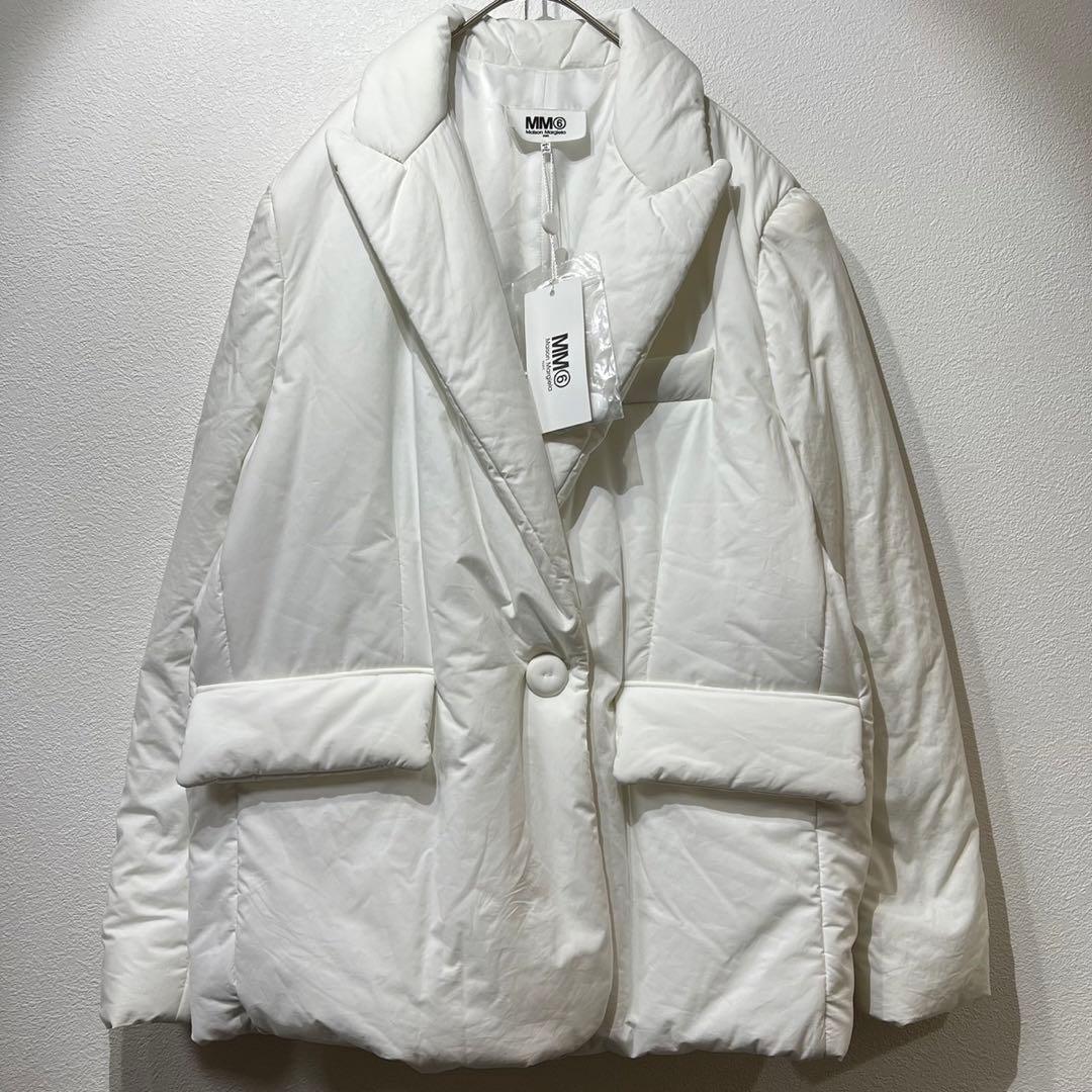 希少 MM6 19AW 上質 デザイン テーラード ダウンジャケットコットン