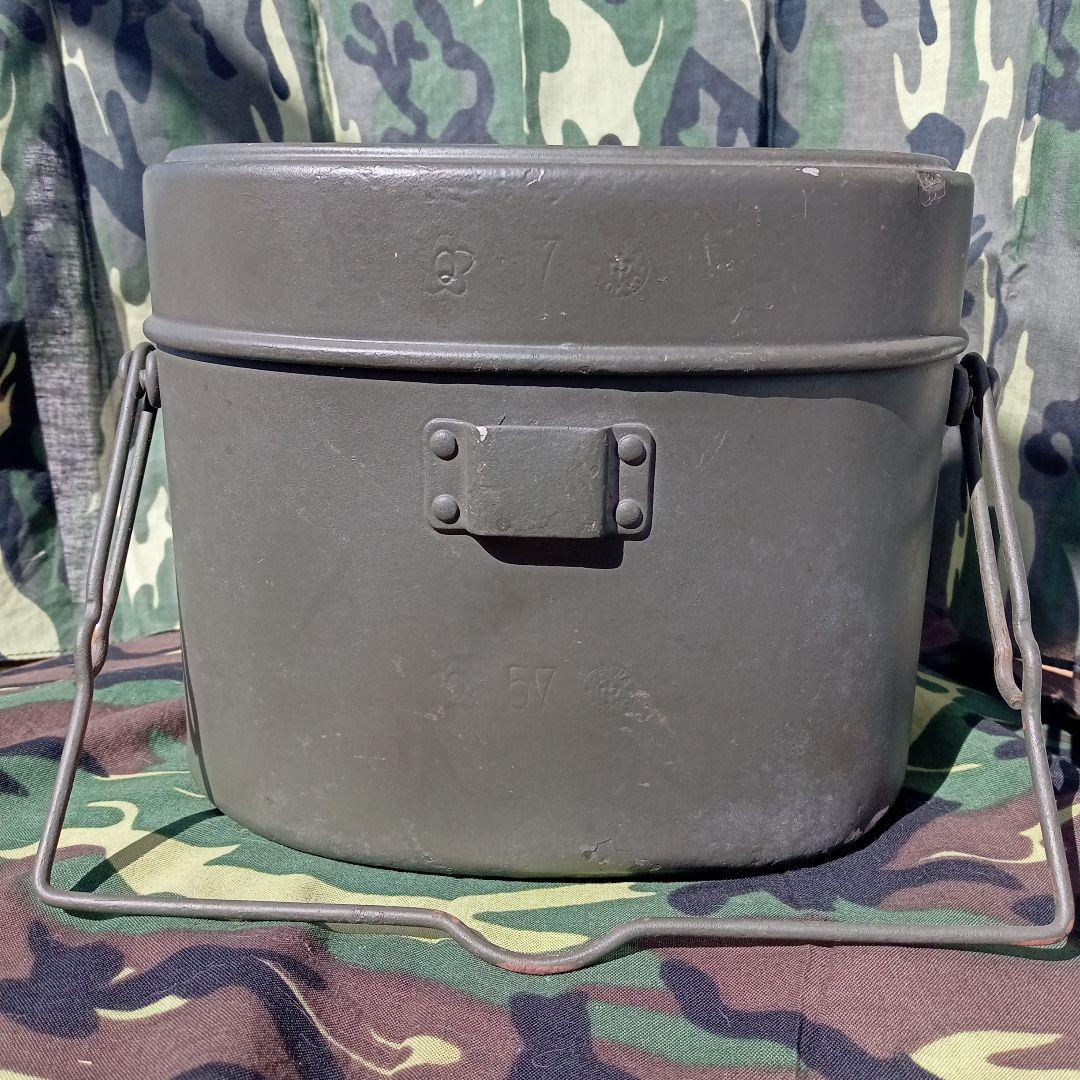陸上自衛隊１型戦闘飯盒　桜Qマーク　官給品　１９５７年製　ビンテージ　美品