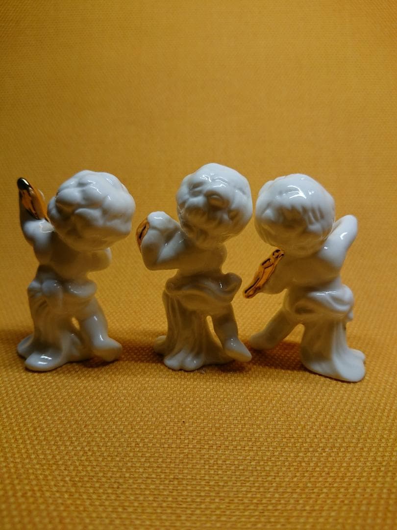 人形　天使　音楽隊　陶器　オブジェ　置物　インテリア　工芸品　美術品　A3076