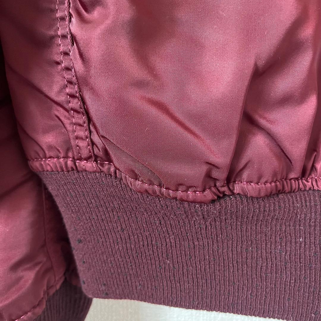 80s alpha MA-1 ボルドー アルファ3本線タグ Mアメリカ製