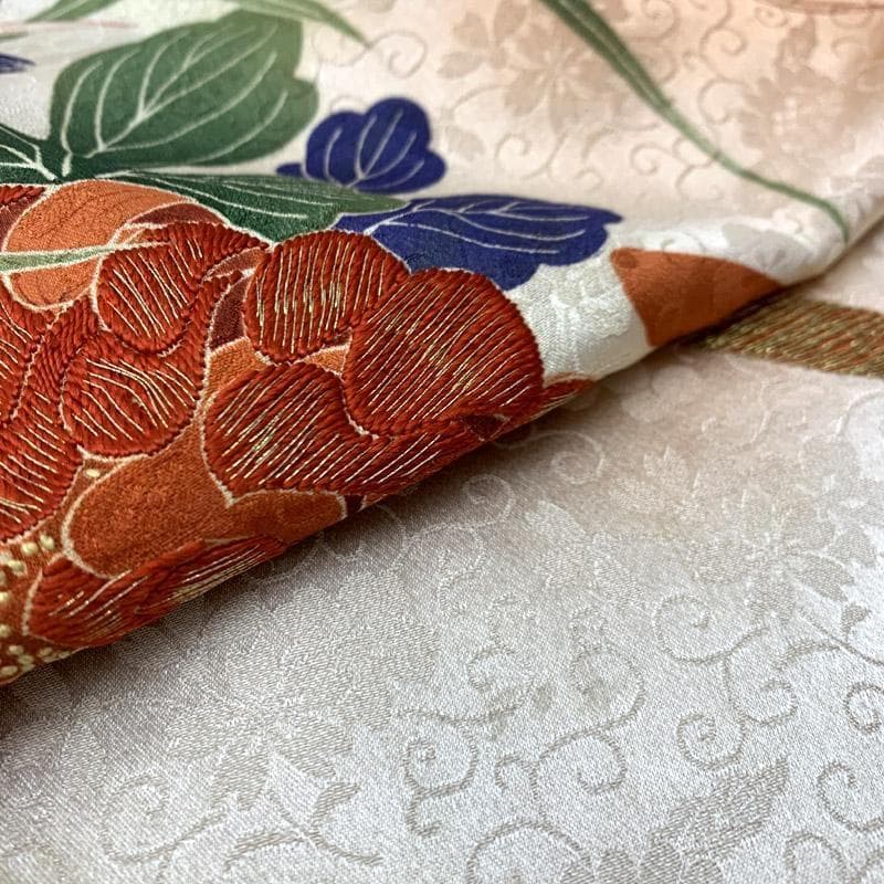 406aj4■ハーフ成人式 十三参り ジュニアアンティーク振袖&袋帯■