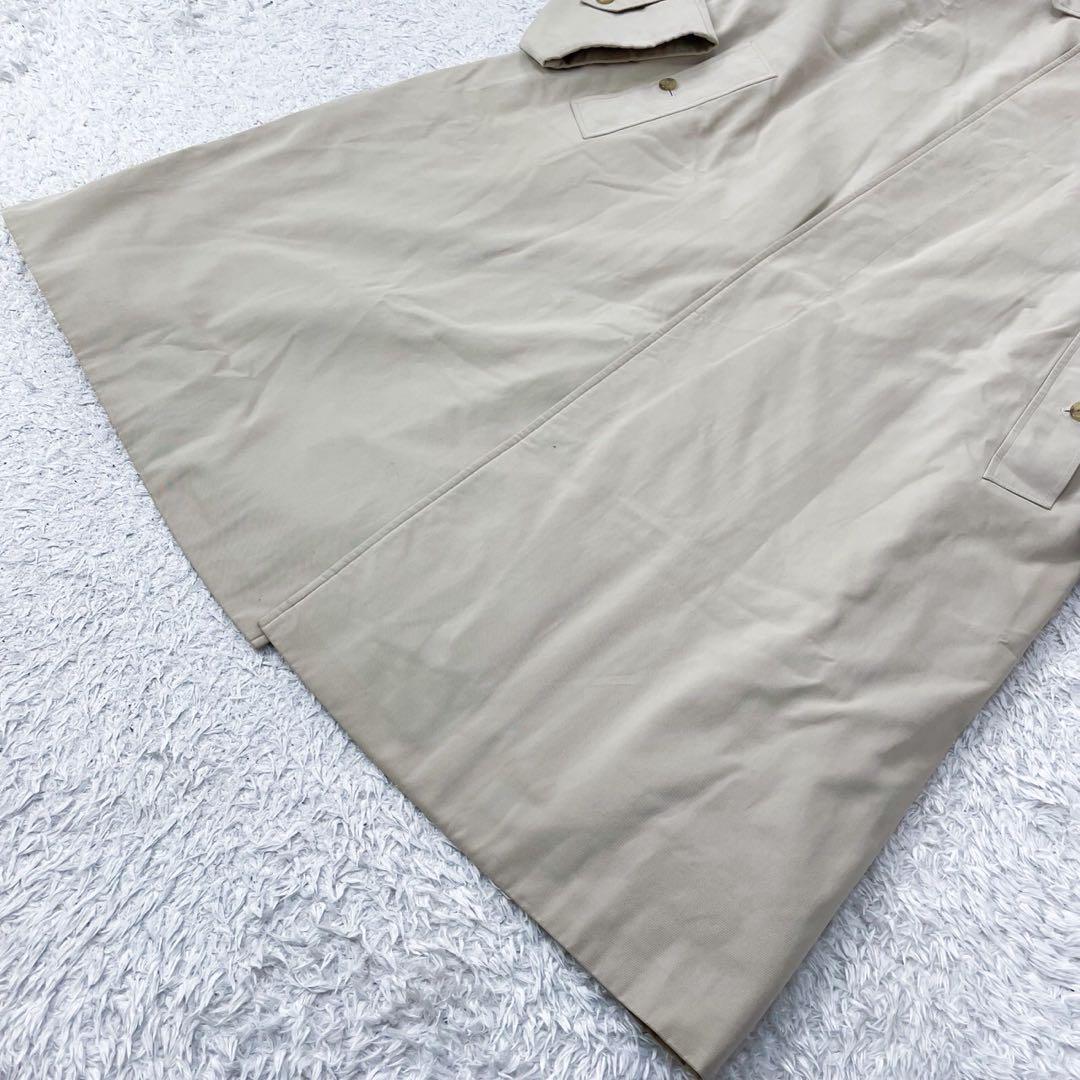 【XL相当】バーバリー ステンカラーコート 英国製 ライナー付 52R ベージュ