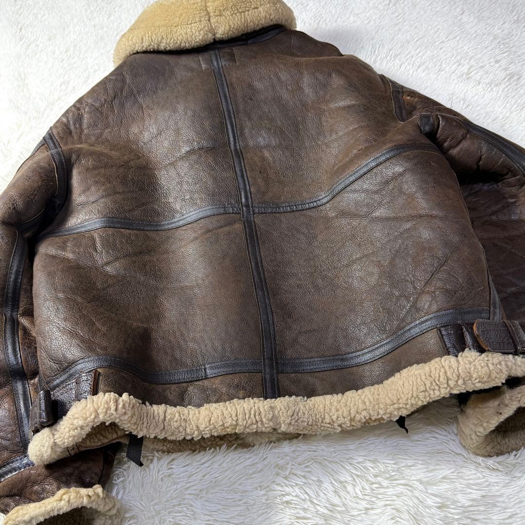 【USA製】 AVIREX B-3 ムートン フライトジャケット 40 短丈