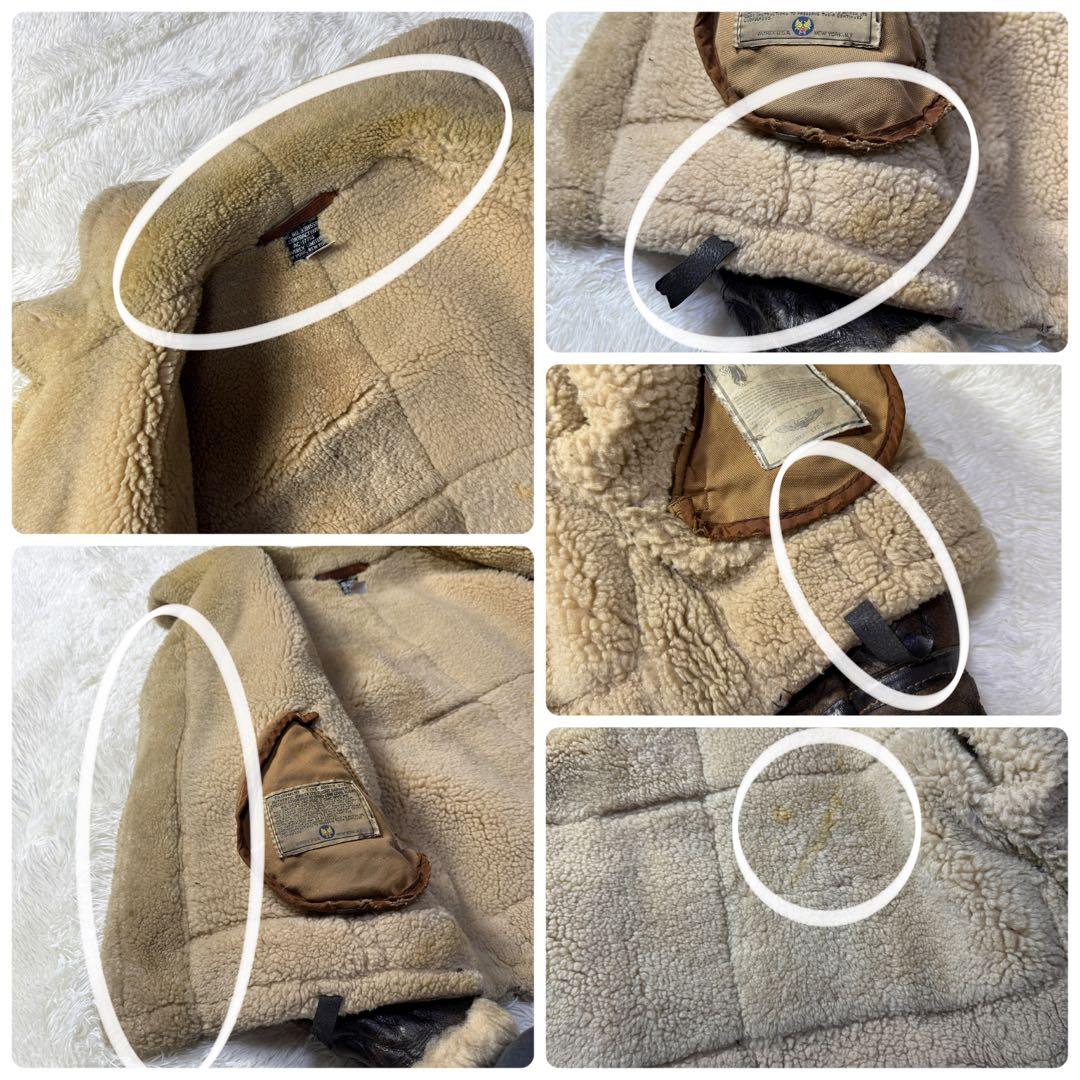 【USA製】 AVIREX B-3 ムートン フライトジャケット 40 短丈