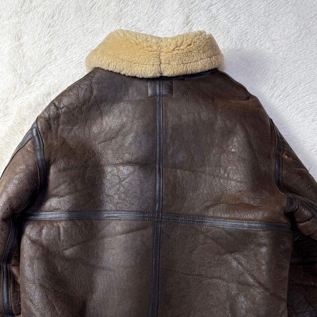 【USA製】 AVIREX B-3 ムートン フライトジャケット 40 短丈