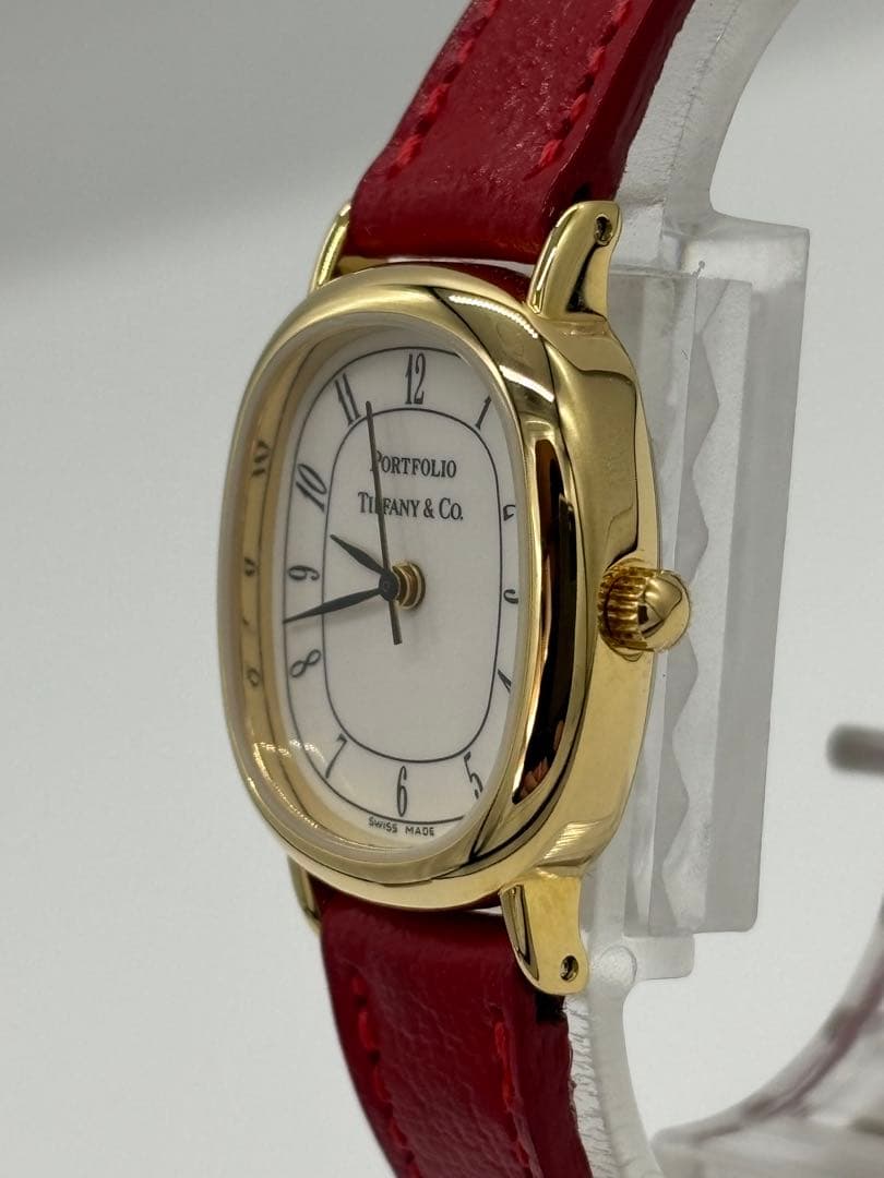 【美品】ティファニー ポートフォリオ クォーツ 【稼働品】箱 専用ケース付き