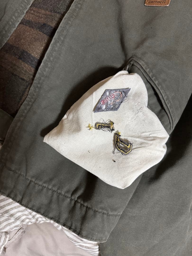 希少 カーハート デトロイト ジャケット J76 MOS モス グリーン