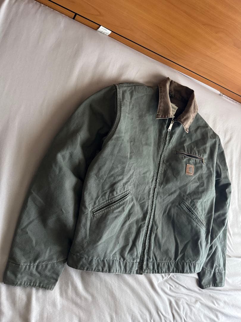 希少 カーハート デトロイト ジャケット J76 MOS モス グリーン