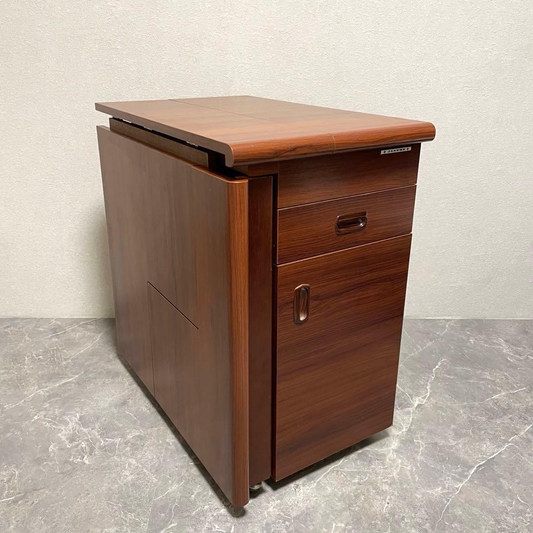 ジャノメ ハンディーキャスターデラックスCB ミシン 収納テーブル　スツール付