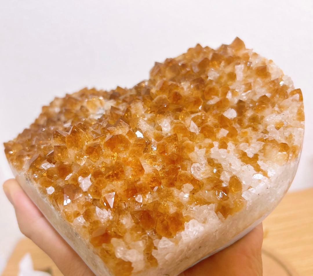 【緊急値下げ！】シトリン クラスター ハート 特大サイズ