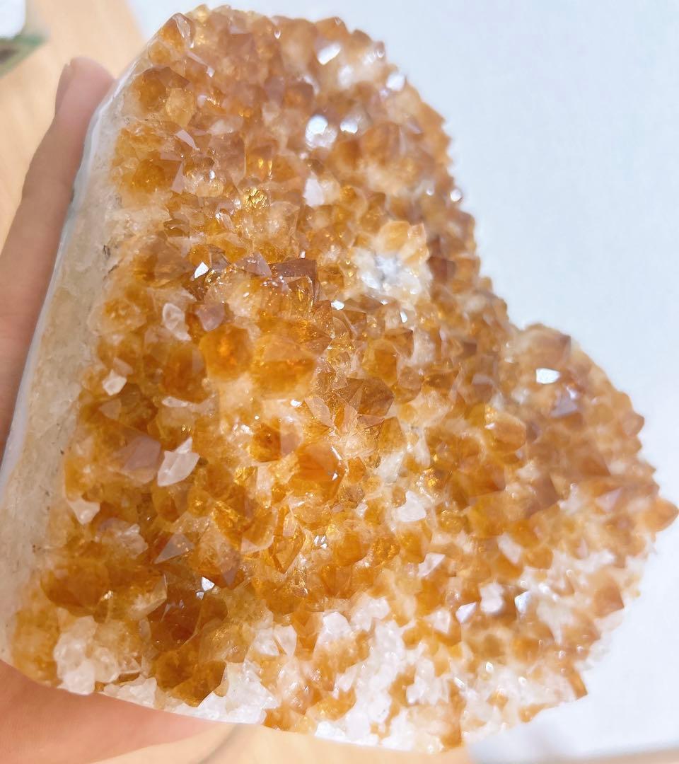 【緊急値下げ！】シトリン クラスター ハート 特大サイズ