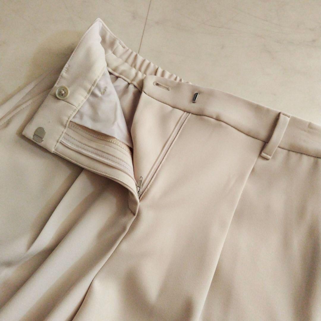 【美品】プラステ セットアップ ノーカラー とろみ素材 洗濯可 上下セット