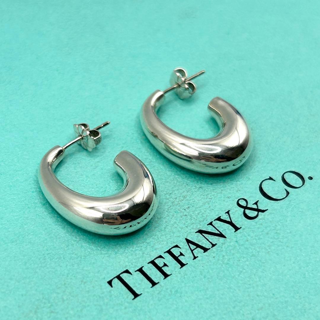 美品　ティファニー　J ハーフ　フープ　ピアス　シルバー　925 社外キャッチ