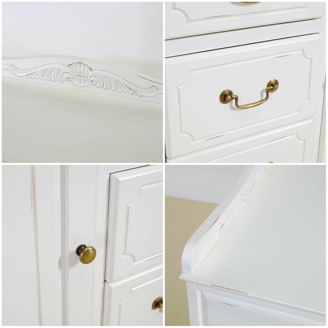 B 新品 キャビネット 110 白 本棚 食器棚 リビング収納 ホワイト ボード