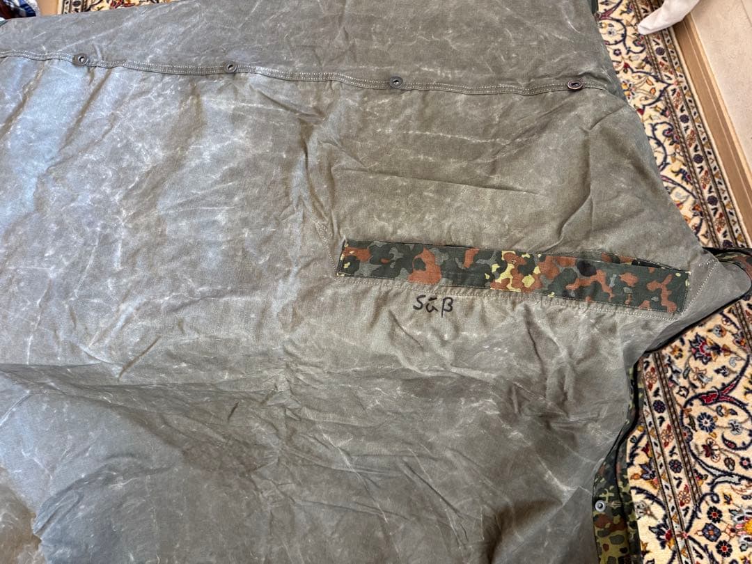 h*o様 美品　ドイツ軍フレクターンカモポンチョテント　収納袋付き