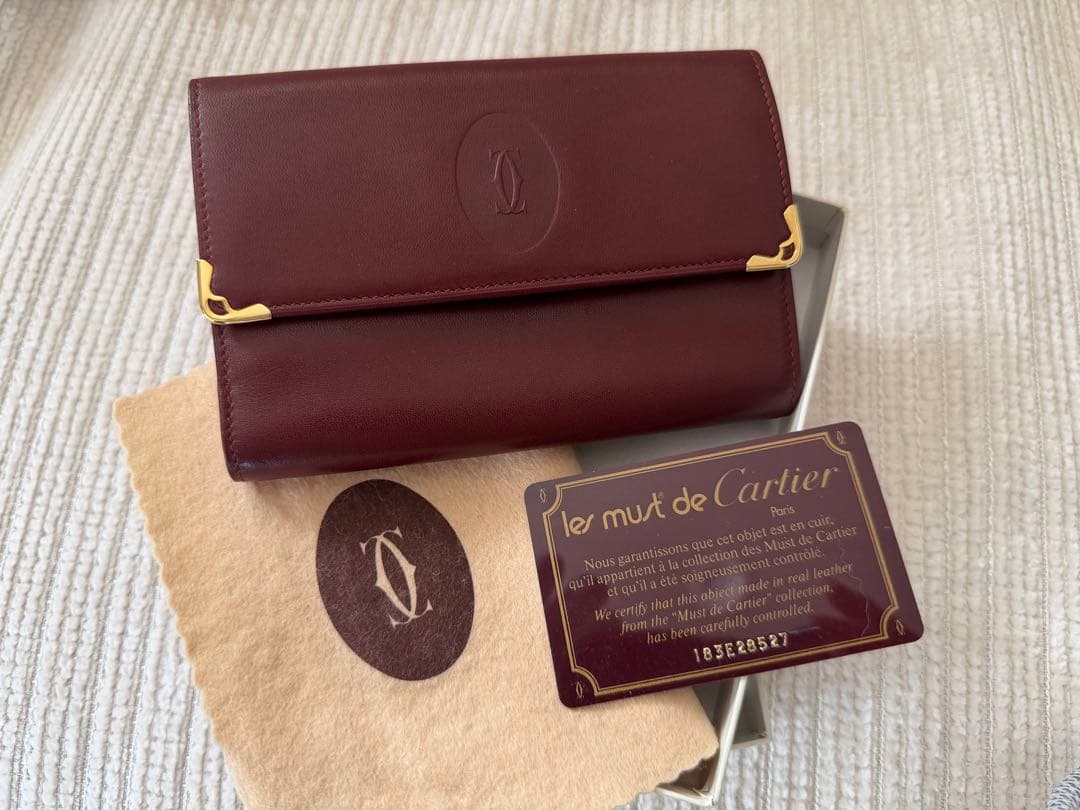 Cartier 財布　ボルドー