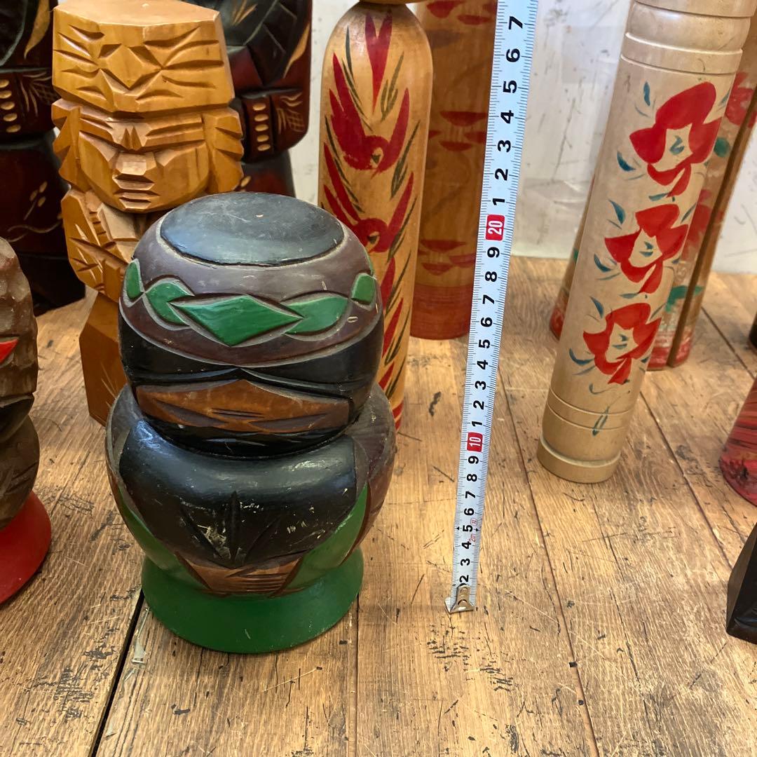 昭和レトロ こけし 小芥子 ニポポ 13体セット セット売り まとめ売り 木彫り