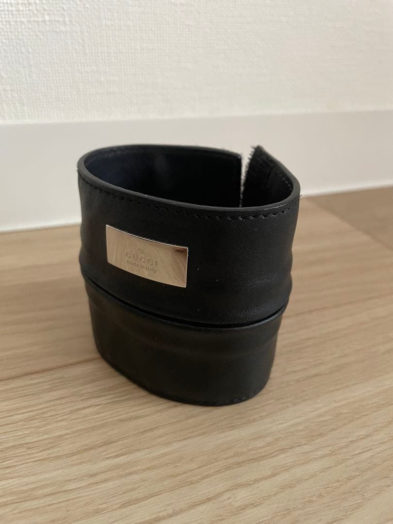 GUCCI グッチ レザーリストバンド バングル