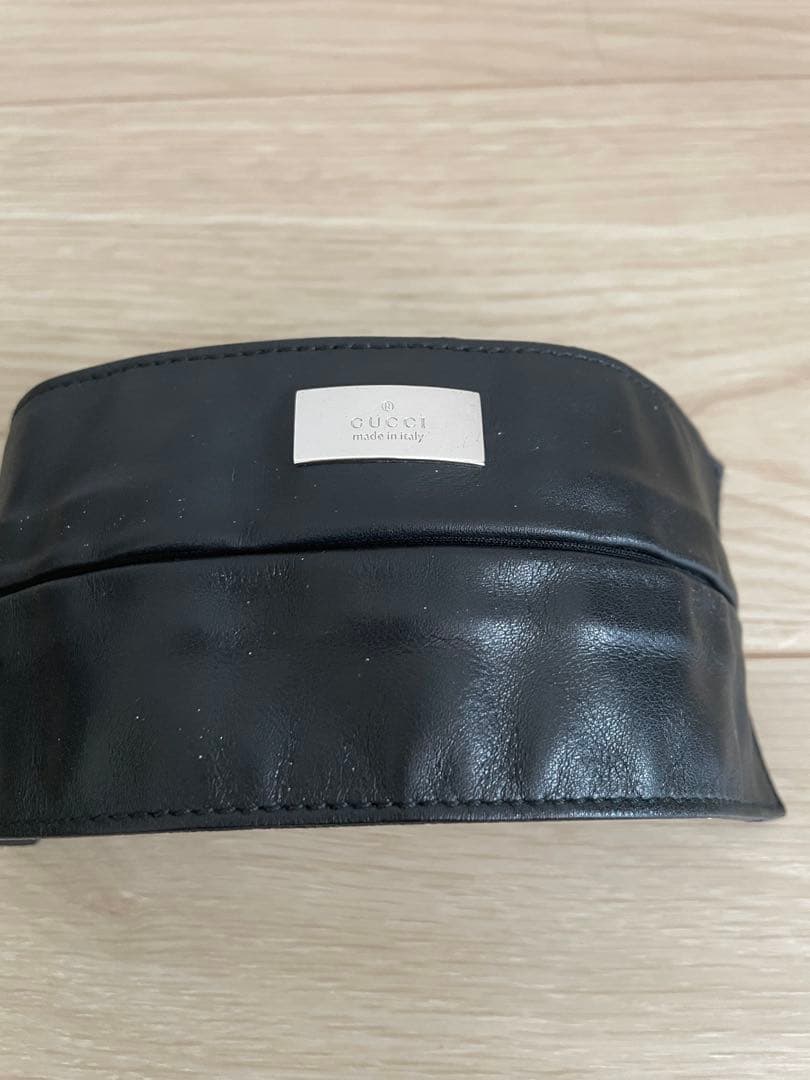GUCCI グッチ レザーリストバンド バングル
