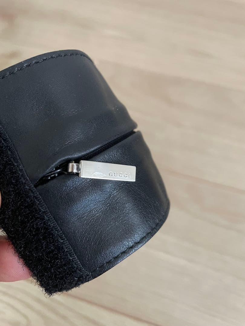 GUCCI グッチ レザーリストバンド バングル
