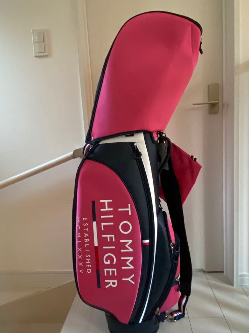 ゴルフ　バッグ　  トミーヒルフィガー　ピンク