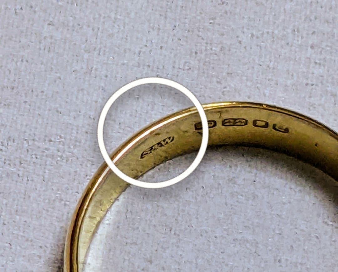 オキアミ様　アンティーク ビンテージ 22金 バンドリング 5mm