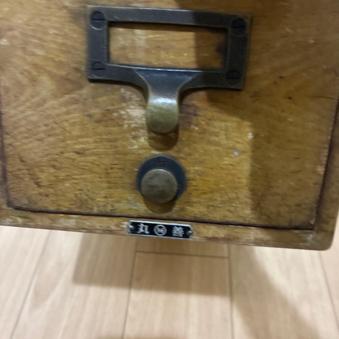 古道具 ヴィンテージ 丸善 図書カード入れ 小引出し